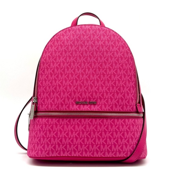 Michael Kors Medium Rhea Zip Backpack - Dragonfruit main image 8